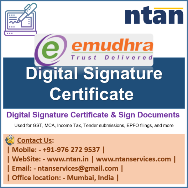 eMudhra Digital Signature Certificate With Token