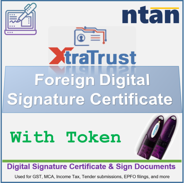 xtratrust Foreign - Digital Signature Certificate With Token