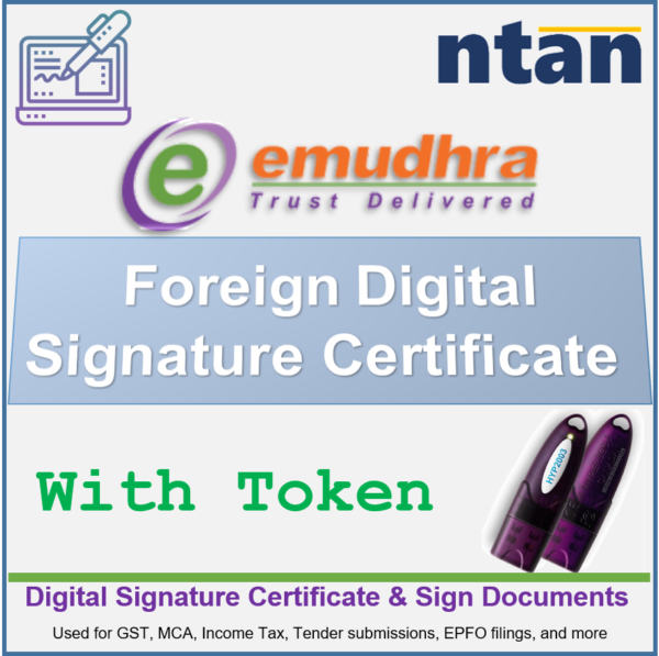 eMudhra Foreign - Digital Signature Certificate With Token